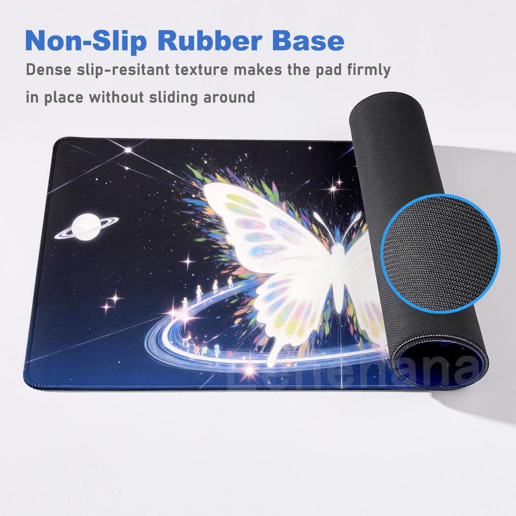 Butterfly Flower Mouse Pad Keyboard Star XXL PC Gamer Accessories Setup Gaming Decoration Non-slip Large Laptop Extend Desk Mats