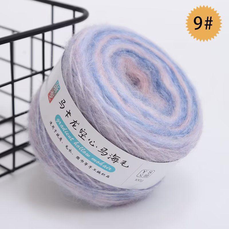 Gradient Mohair Yarn Ball for DIY Knitting & Crochet Projects - Perfect for Scarves, Sweaters, and Blankets