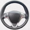 Car Steering Wheel Cover  Leather For Ford Eco Sport 2014-2017 Fiesta 2008 Steering Wheel Braid Car Accessory
