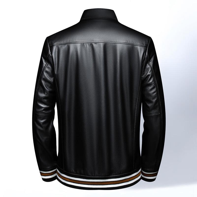 Futhing Men's Genuine Lambskin Biker Jacket