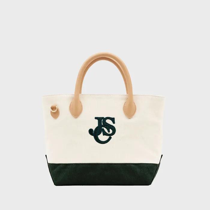 JSC Leather & Canvas tote bag (Natural_Green)
