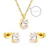 European and American Temperament, High-end Stud Earrings, Necklace, Exquisite Water Drop-shaped Geometric Jewelry Set, Women