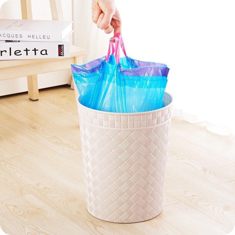 Drawstring Heavy-Duty Trash Bags - Extra Thick for Household Cleaning and Storage