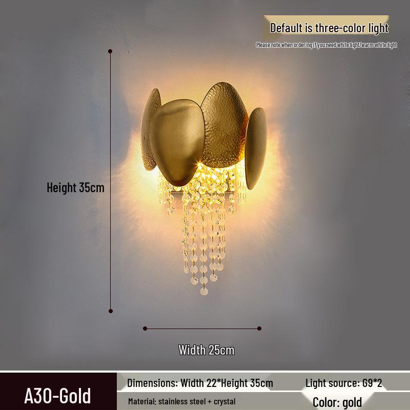 Elegant Crystal Wall Lamp: Minimalist Design for Bedrooms, Living Rooms, Stairs, and Hallways