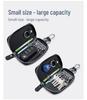 Genuine Leather Multifunctional Zipper Lock Car Key Case