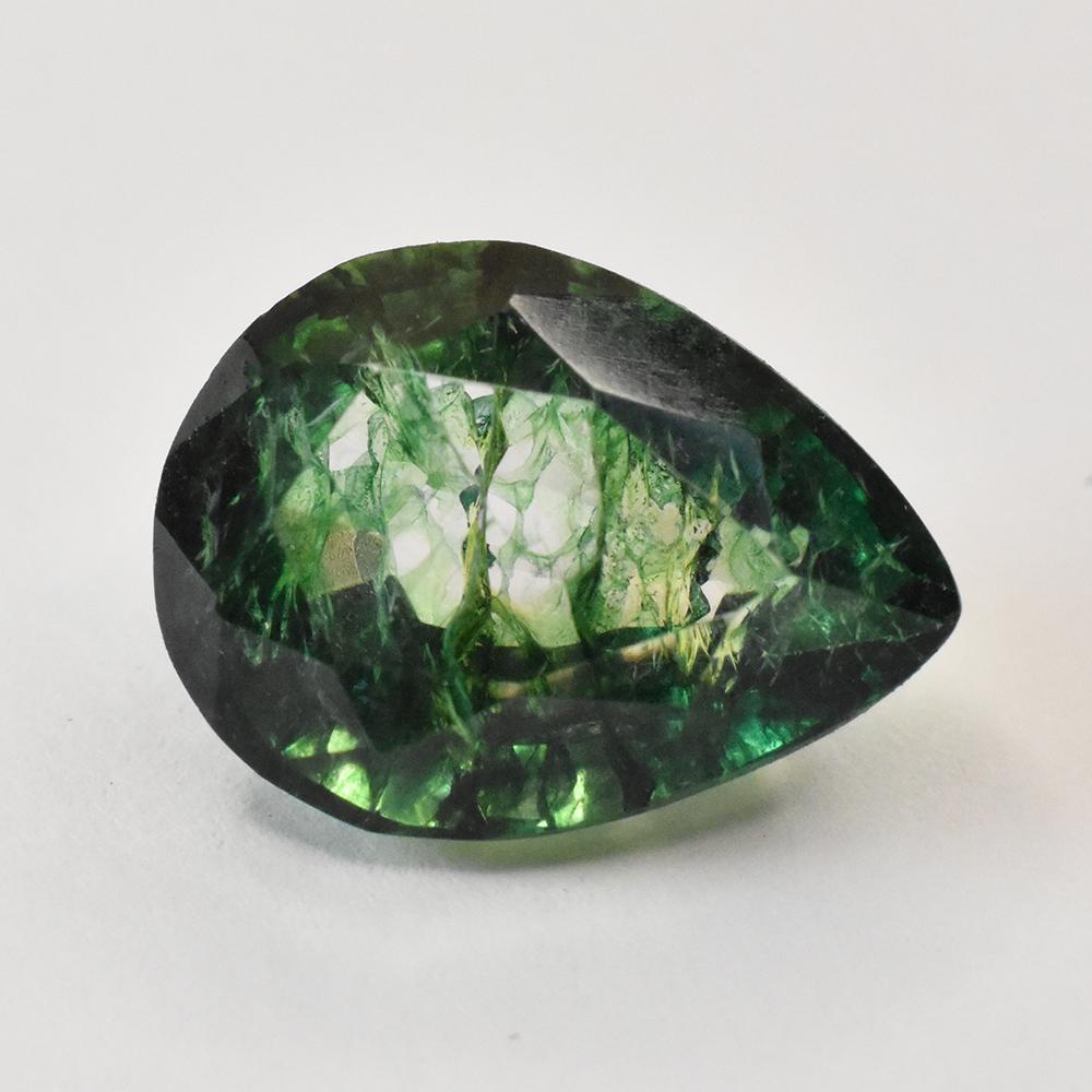 Natural Green Emerald Loose Gemstone 10.52 ct Pear Cut Colombian for Jewelry Making and Crafts
