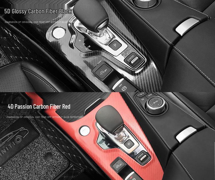 19-21 GAC MAXUS G50 Carbon Fiber Interior Protective Film: Anti-Scratch & Anti-Kick Console/Door Stickers