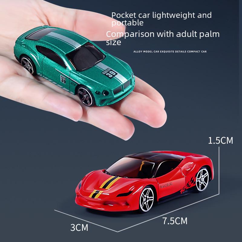 Children's Alloy Sliding Toy Sports Car Metal Model Cake Ornaments Decoration