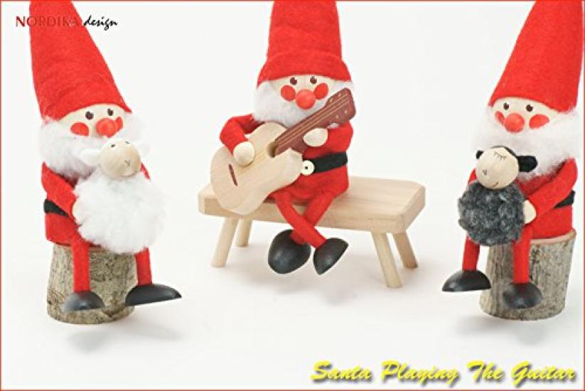 NORDIKA nisse Christmas Wooden Doll with Guitar (Santa / NRD120068)