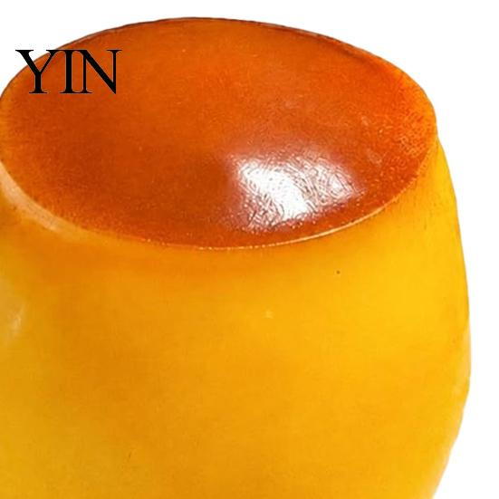 Hand Exercise Ball 1/2Pcs Stress Relief Crunchy Pudding Toy, Fake Caramel Squeeze Dessert Sensory Fidget Toy Simulated Gift for Adults Kids