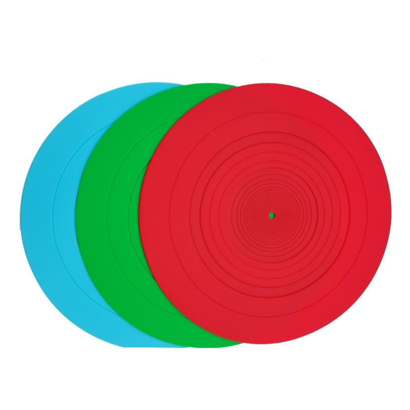 Silicone Pad Rubber for LP Antislip Mat Durable Anti-Static Anti-vibration for Phonograph Turntable Vinyl Record Players