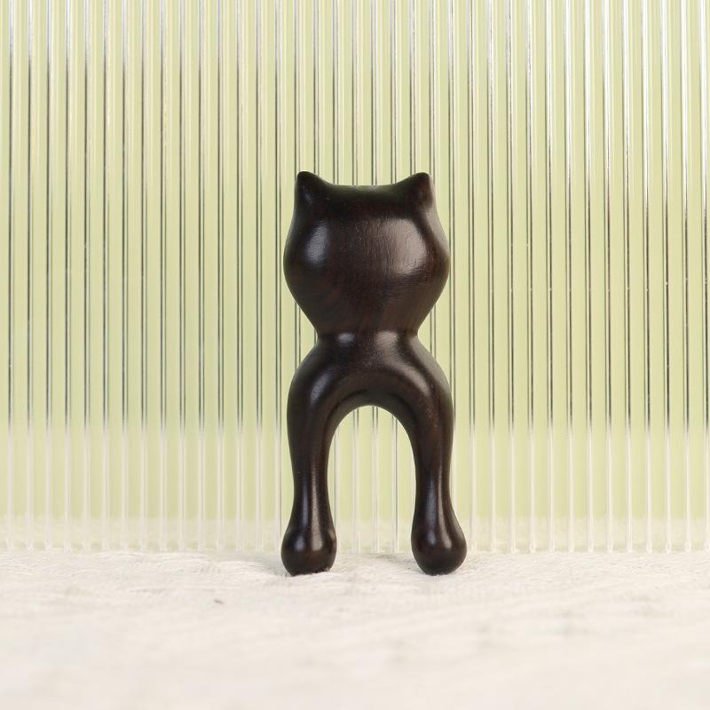 

Purple & Green Sandalwood Cat Ear Comb: Portable Full-Body Muscle & Bone Massager