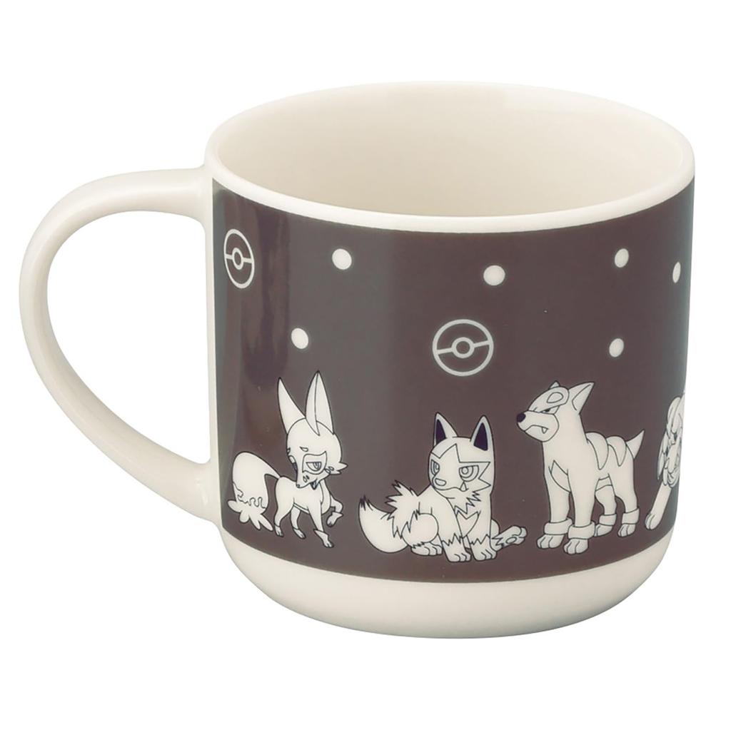 Yamaka Shoten 9 X Pokemon Type Series "Pokemon" Mug, Large, Approx. 8cm, 350ml, Dark, Merchandise, Tableware, 3, Black, PM273-11