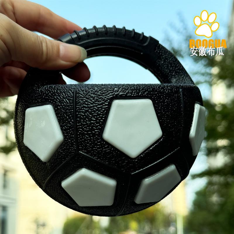 

Pet Dog Toy Football Shape Durable Rubber Squeaky Suitable for Medium to Large Breeds Interactive Pet Toy Companion Toy for Pets
