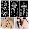Personalized India Temporary Tattoo Ethnic Style Black Tattoo Decals Arm Foot Tattoos  Women Lady