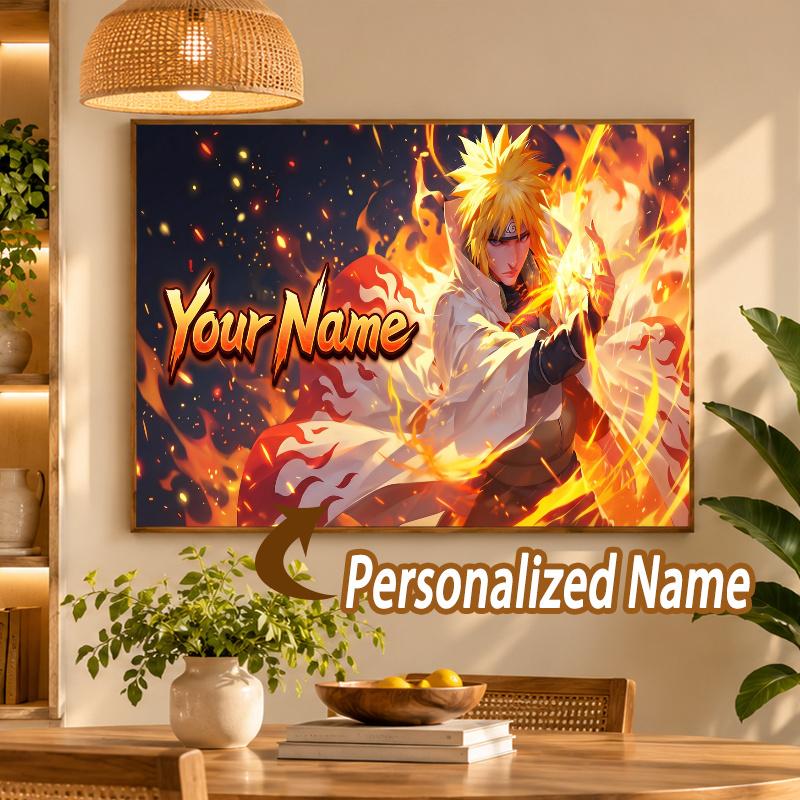 Minato Namikaze Custom Name Diamond Painting Personalized 5D Full Drill DIY Diamond Art Home Decor
