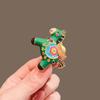 Chinese New Year Enamel Yuanbao Horse Brooch Metal Zinc Zinc Alloy Animal Lapel Pins Zodiac Pony Pin  Friends