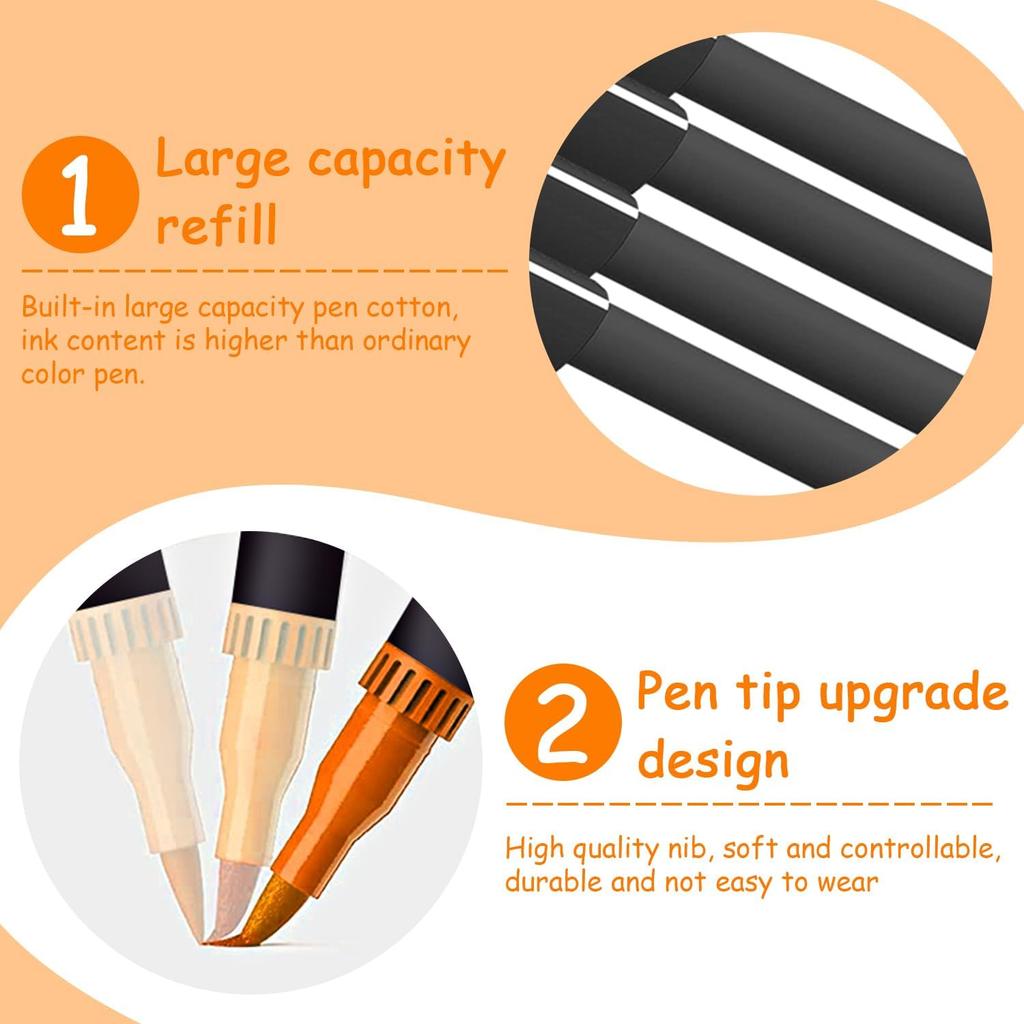 Filzstifte, 80 Farben Filzstifte, Dual Tip Pinselstifte, Zeichenstift Kunststift Marker zum Ausmalen, Malen, Skizzieren, Schreiben
