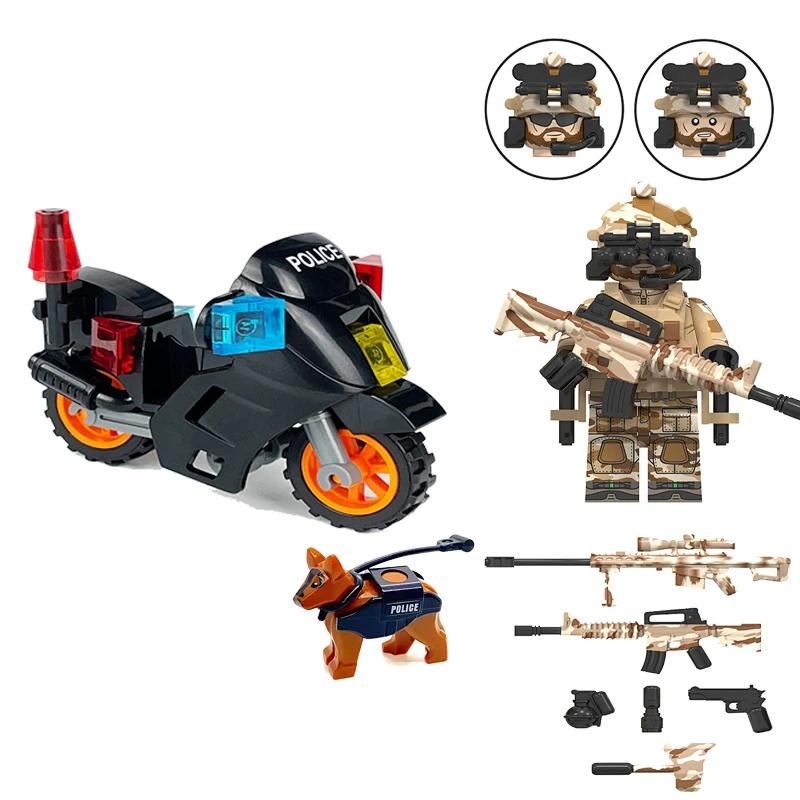 Collection-Boys' Police Commando Minifigure Building Block Toys