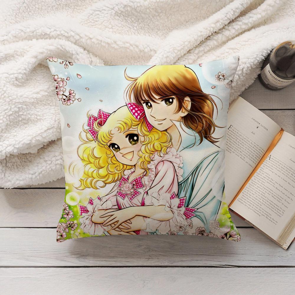 Cartoon Candy Candy Sweet Girl Pillow Case Home Decoration Cushion Cover Suitable For Bedroom Car Office Sofa