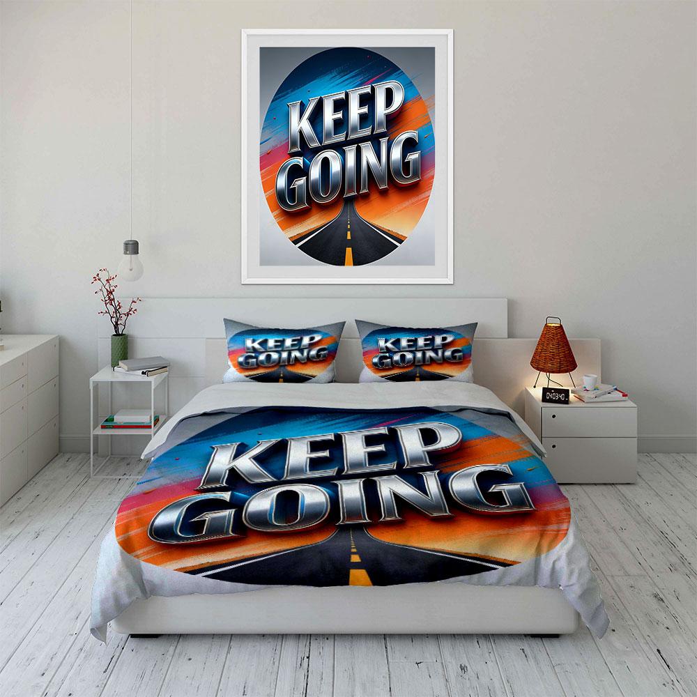 Motivational Decor Set For Home Soft Comfortable Duvet Cover Bedding Set Included 1*Duvet Cover & 2*Pillowcases, Gift