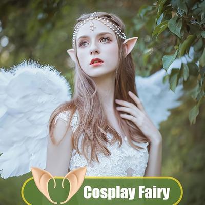 1 Para Uszy Elfa Cosplay Uszy Anioła Elfa Uszy Wampira DIY Halloween Boże Narodzenie Impreza Tematyczna Dodatki do Kostiumu
