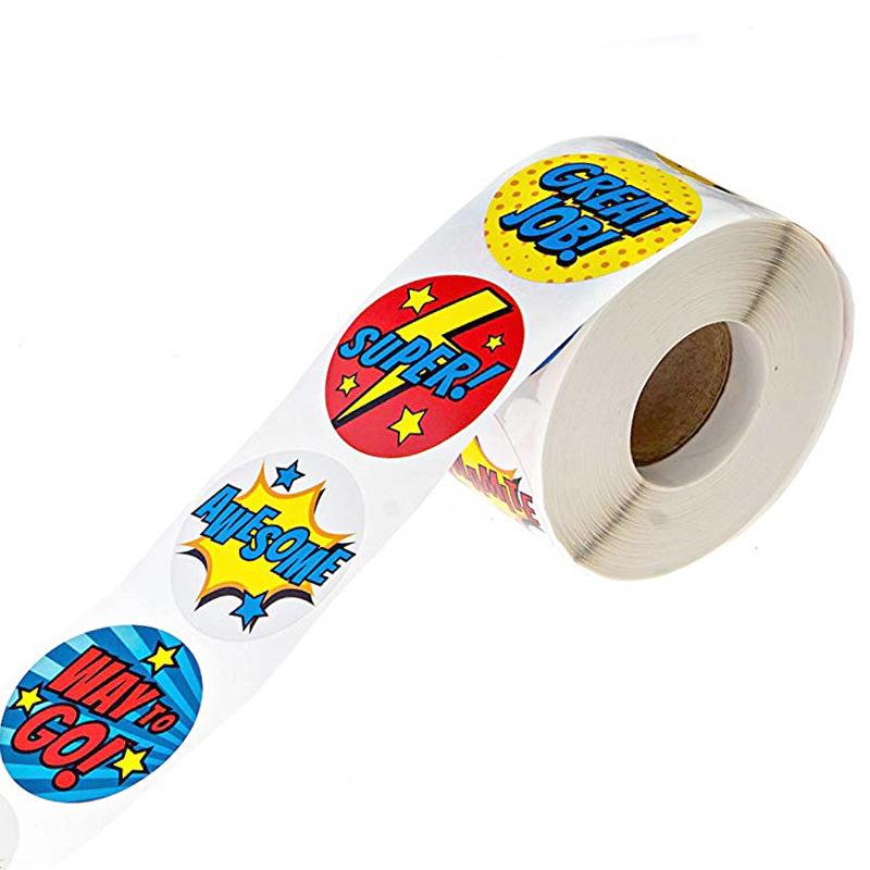 Superhjälte Belöningsklistermärken 500 st Klistermärken 8 Superhjälte Designer Scrapbooking Pappersförsegling Studenter Barn Skrivmaterial Klistermärke