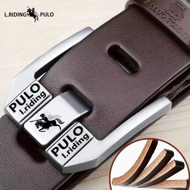 Pánský kožený opasek Čistá kůže S kolíčkovou sponou Pánský džínový Jednoduchý Retro Ležérní Univerzální Kalhotový opasek z pravé kůže