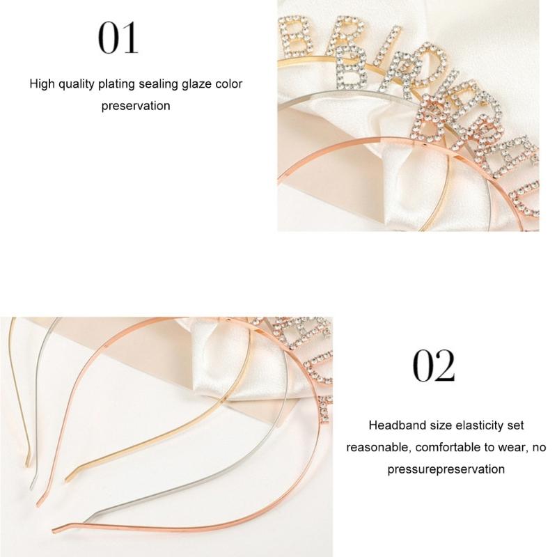 Sparkling Crystal Headpiece Bride to Be Crystal Tiaras for Pageant Proms Hair Jewelry with Elegant Rhinestones