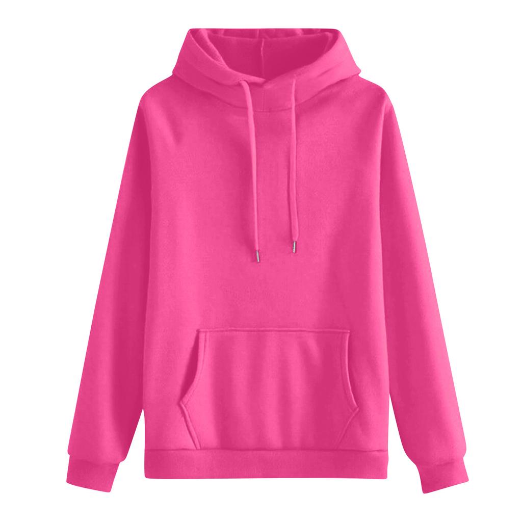 Women's Casual Round Neck Long Sleeve Sweatshirt Solid Color Sweatshirt