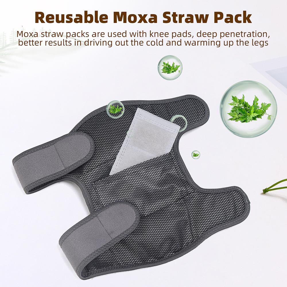 Foreverlily Heated Knee Massager Eletric Vibration Leg Joint Shoulder Elbow Support Warming Massage Device with Adjustable Strap