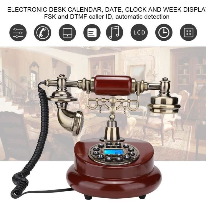 Téléphone Rétro Européen À Bouton-poussoir Pour La Décoration Classique À La Maison - Heayzoki