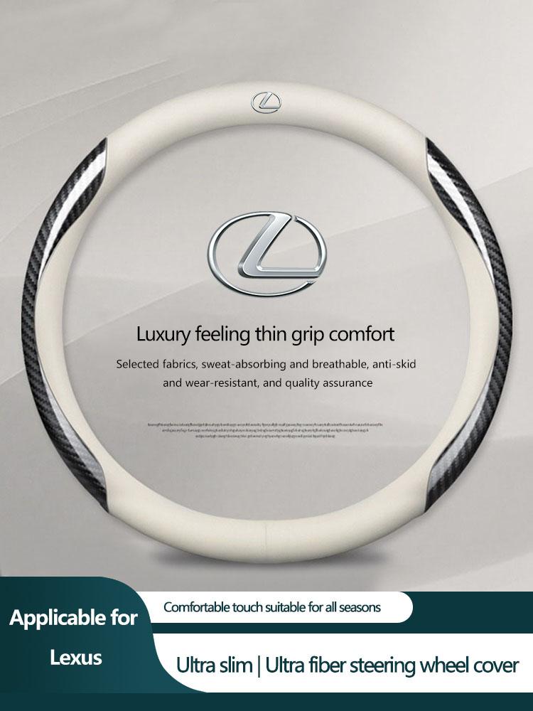 PU Carbon Fiber Leather Car Steering Wheel Cover Car Accessories For Lexus ES