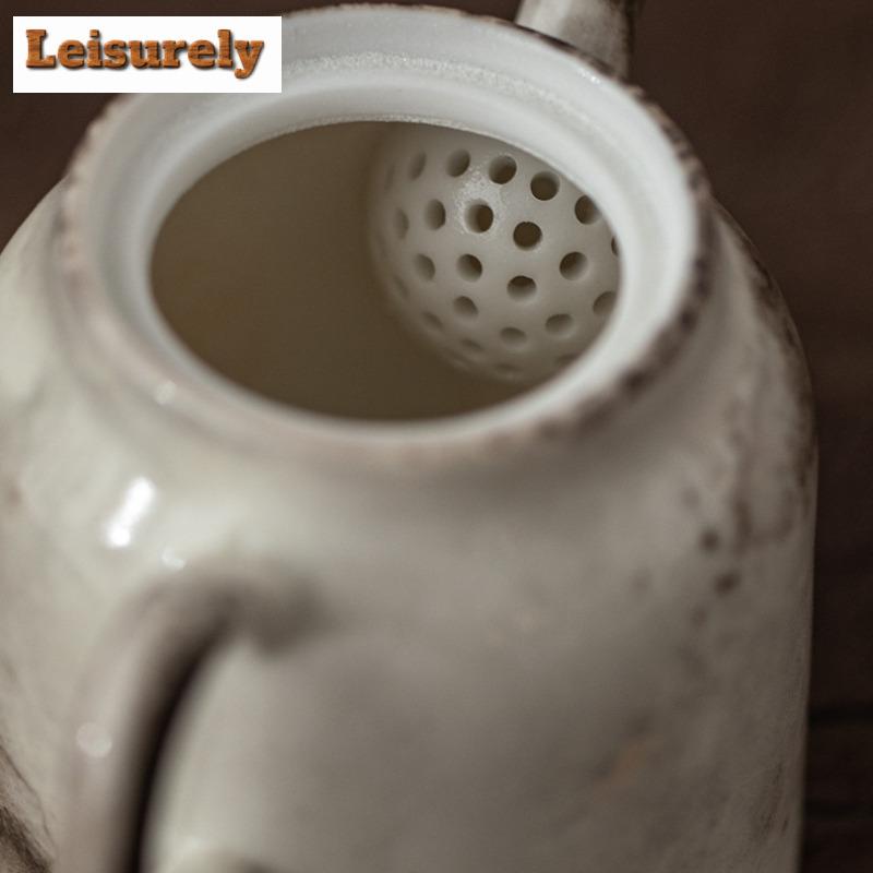 125ml Ink Painting Teapot Vintage Tea Infuser Pot Tea Making Kettle With Ball Hole Chinese Tea Set Ornaments Collection Craft