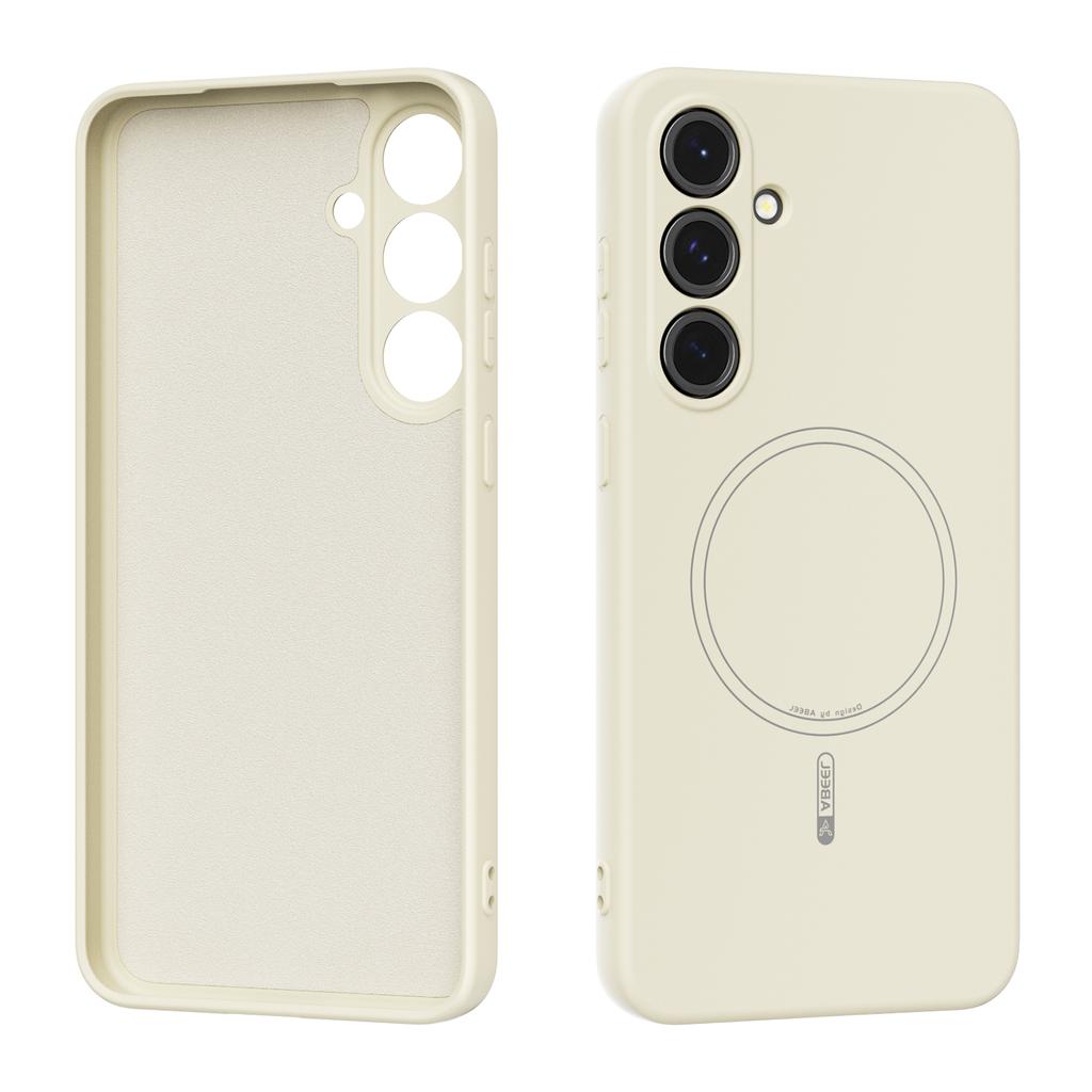 ABEEL For Samsung Galaxy S24+ Magnetic Case Skin Touch Liquid Silicone Phone Back Cover