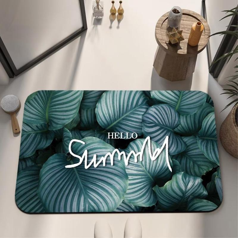 Bathroom floor mat, toilet, toilet door,soft diatom mud, super absorbent quick-drying foot pad,non-slip and anti-drop household