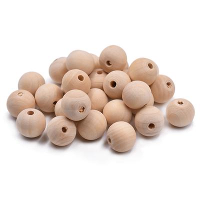 50 pièces Perles Rondes en Bois Espacement Bijoux Collier Bracelet Fabrication Artisanat DIY Perles Kit Assorti