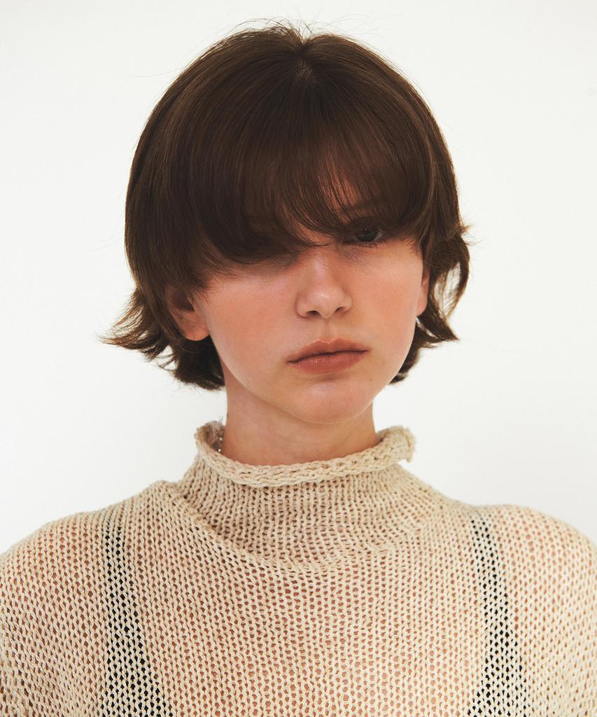 Daiaegeuneol Poloneck Netting Knit (Beige)