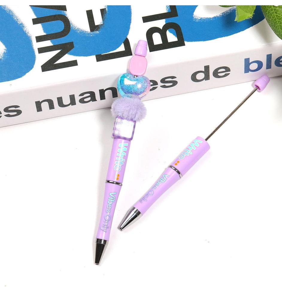 Rotating Acrylic Beaded Pen with Creative UV Printing for Students
