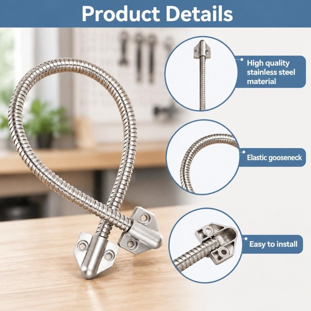 1pcs/3pcs 16 Inch Door Flex Conduit Stainless Steel Door Cable Protector For Home Security Systems