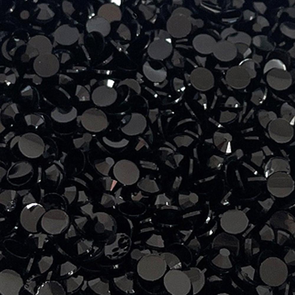 Hot Sale Bulk Package Non Hotfix Flatback Jelly Black AB Resin Rhinestones 2mm 3mm 4mm 5mm 6mm for DIY Crafts