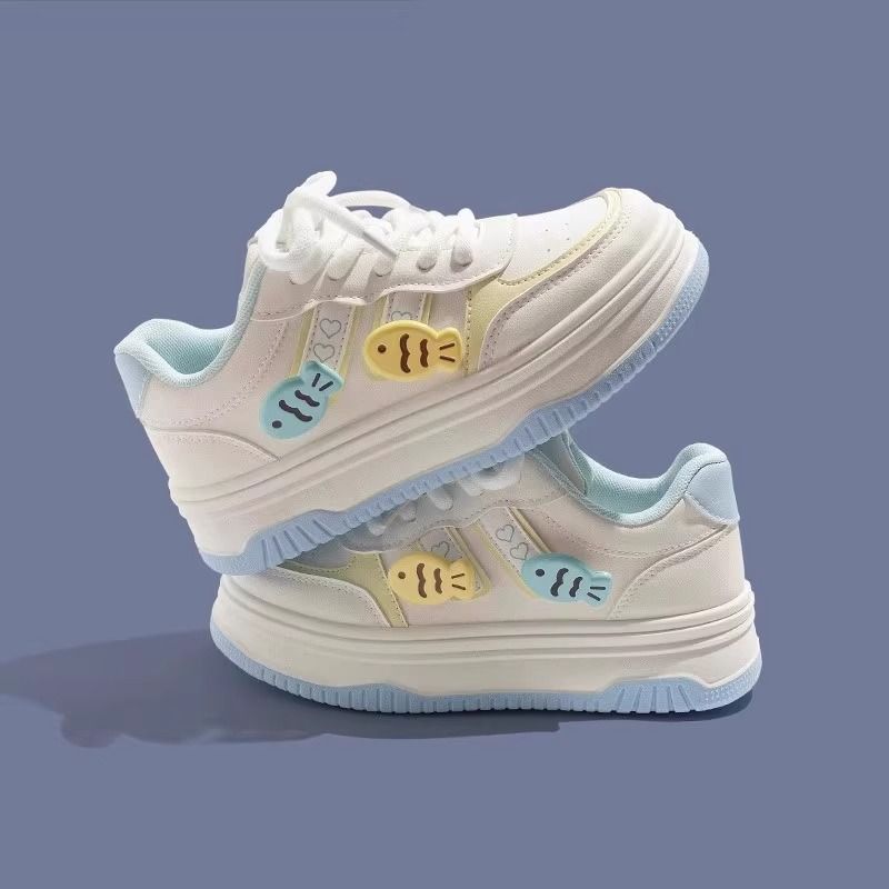 Mädchen Herbst Atmungsaktive Mesh Weiße Sneaker Lässige Sportschuhe Für Große Kinder