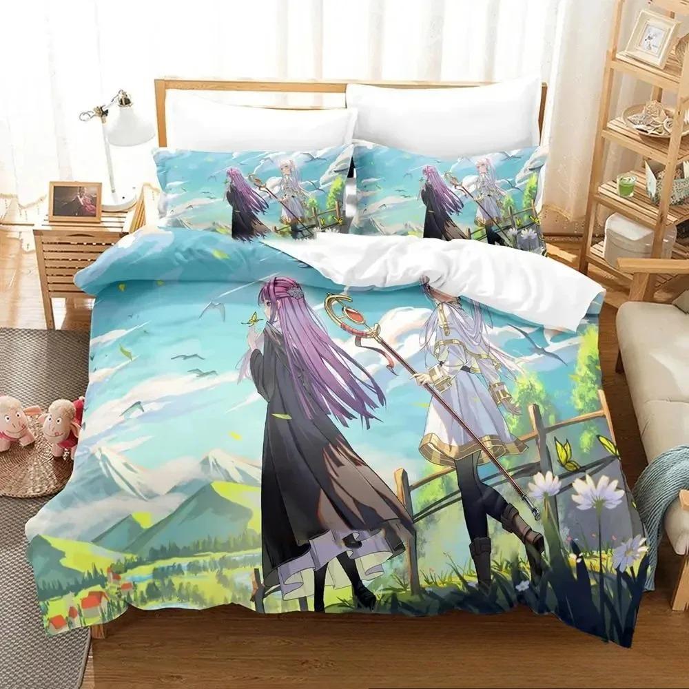 3D Print Anime Frieren Bedding CollectionDuvet Cover Comforter Bed Collection Quilt Cover PillowcaseKing Queen Twin Size Boys Girls Adultse