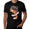 I Just Really Like Foxes Ok Tshirt Work Utility Casual Tee Shirt