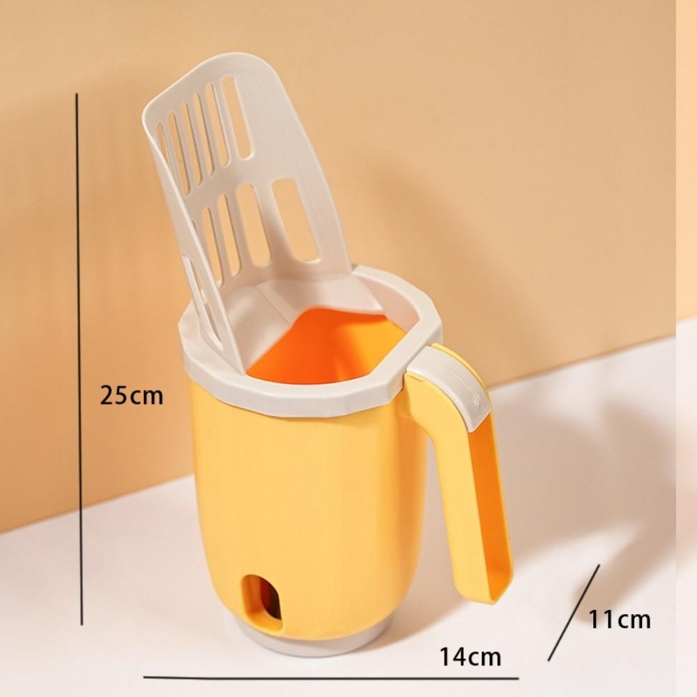 New Plastic Cat Litter Scoop with Bag Storage Slotted Scoop Litter Scoop Bin Pet Waste Collector for Litter Box Cleaning