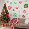 126 Pcs Candy Decals Peppermint Wall Decorations PVC Candy Floor Decals Wall Stickers Decals for Wall Candy Stickers for Xmas Candyland Party