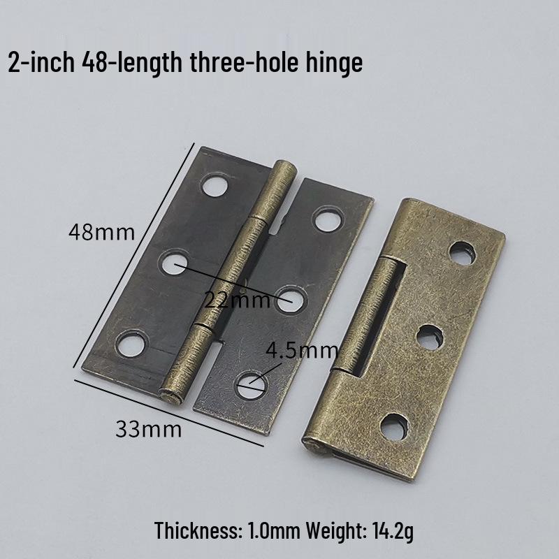 Flat Crown Hinges in Gold, Silver, Antique Bronze - Available in 1.5, 2, 3, & 4-inch Sizes