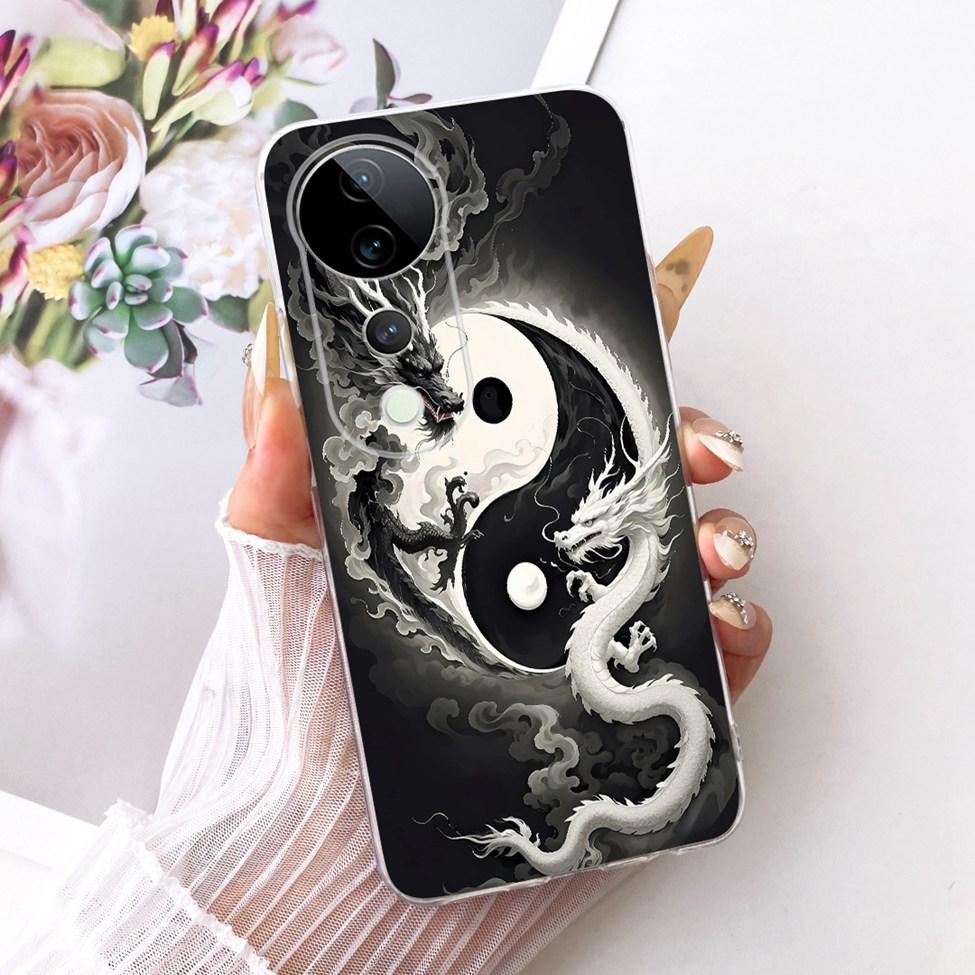 Casing For Vivo S19 Pro Clear Case Aesthetic Luxury Cute Fashion Flower Funny Painted Funda For Vivo S19Pro V2362A Cover