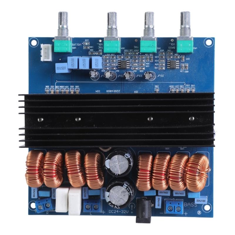 Large Power TDA7498E Digital Power Amplifier Board 2.1CH Board with Superior Heat Dissipation Function for DIY Projects