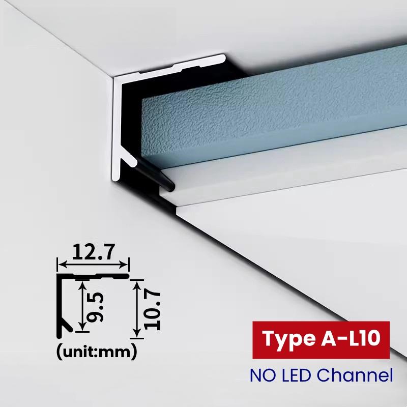 

T/F/Z-образная потолочная кромка Светодиодный алюминиевый профиль Верхний угол Линия Защитный канал Напольные настенные ограждения Уплотнительная планка Полосы освещения 0.5mx1pcs